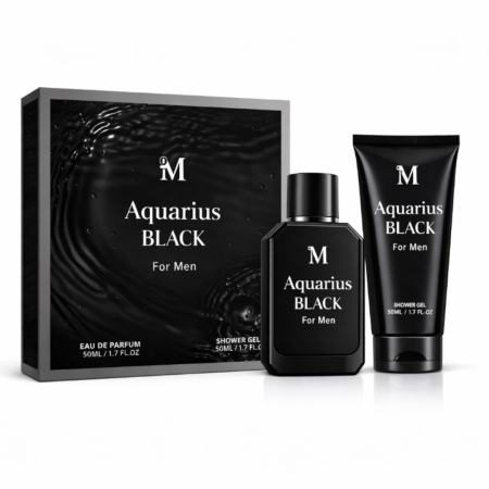Seturi Cadou - Set Cadou Bărbați Aquarius Black – Inspirat din Acqua di Giò Profumo Giorgio Armani | Parfum + Gel de Duș | Montage Brands