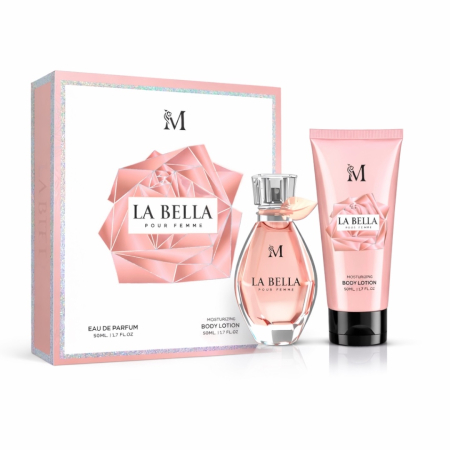 Seturi Cadou - Set Parfum Femei La Bella Pour Femme 50 ml + Body Lotion 50 ml – Inspirat din La Vie Est Belle Lancôme | Montage Brands