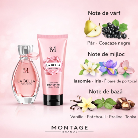 Set Parfum Femei La Bella Pour Femme 50 ml + Body Lotion 50 ml – Inspirat din La Vie Est Belle Lancôme | Montage Brands [2]