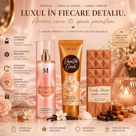 Set Cadou Femei cu Arome Dulci – Pompea, Vanilla Crush & Candy Amour | Montage Brands [3]