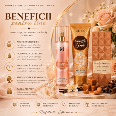 Set Cadou Femei cu Arome Dulci – Pompea, Vanilla Crush & Candy Amour | Montage Brands [2]