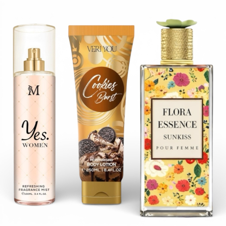 Parfumuri Femei - Set Cadou Femei Dulce Seducător – Parfum 100 ml + Body Mist + Lotiune | Inspirat din Armani & Gucci