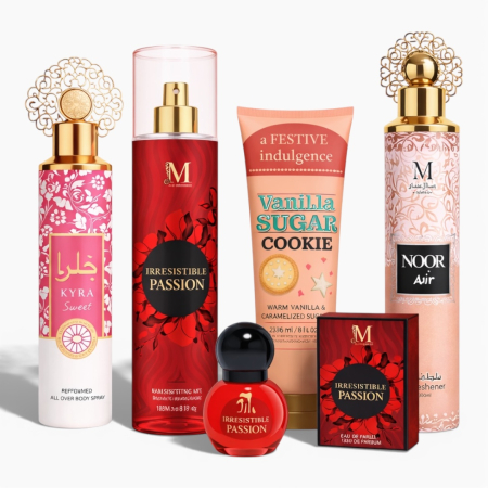 Seturi si Pachete - Set Cadou Femei Parfum + Body Mist + Lotiune + Odorizant Camera – Arome Dulci Orientale