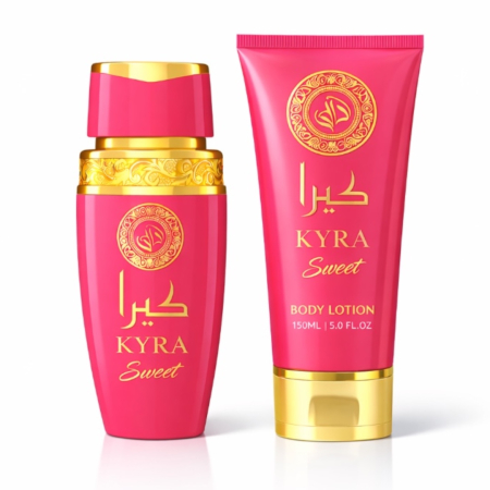 Set Cadou Parfum Femei AFAQ KYRA Sweet Eau de Parfum 100ml + Body Lotion 150ml – Parfum Dulce Candy Vanilat [2]