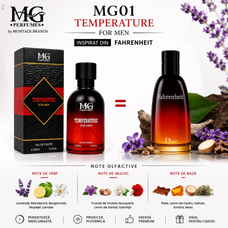 Temperature for Men – Inspirat din Fahrenheit | 100 ml | Pentru bărbați – MG Perfumes [1]