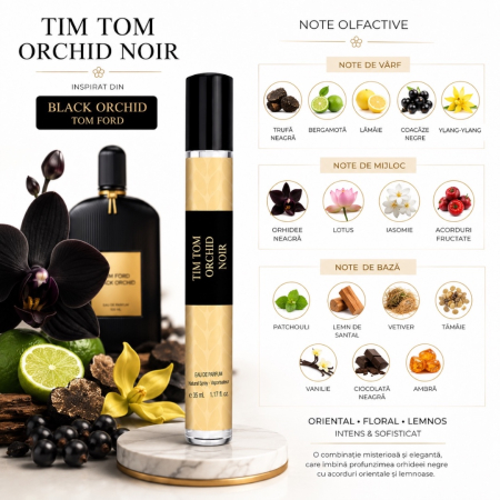 Tim Tom Orchid Noir – Inspirat din Black Orchid de la Tom Ford | 35 ml | Pentru bărbați – Montage Brands [2]