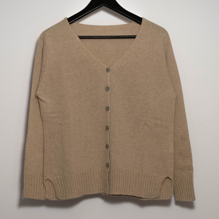 Cardigan din blend de lana, vascoza si cashmere, cu decolteu in V si nasturi [1]