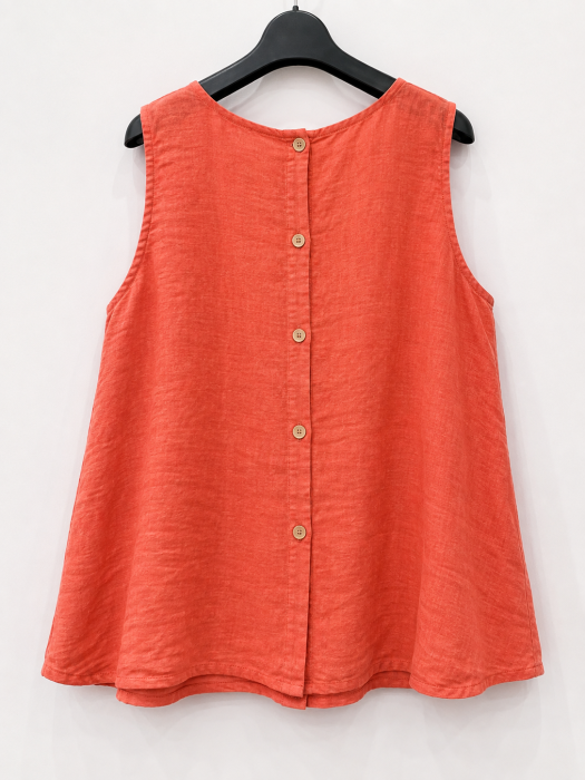 Fengo by Pretty Collection – Top din 100% in cu decolteu rotund si nasturi la spate [2]