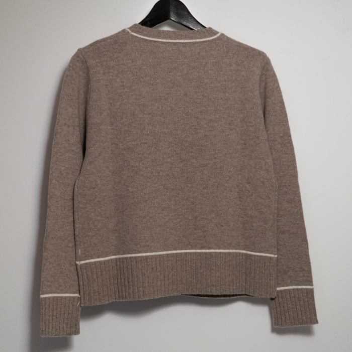 Pulover din lana 100% cu dungi contrastante [3]