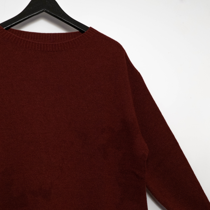 Pulover plus size din blend de lana, vascoza si cashmere, cu decolteu rotund si slituri laterale [2]