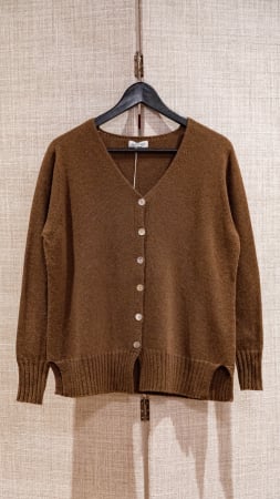 Cardigane si Pulovere - Cardigan cu nasturi si maneci lungi, textura 3D, din blend de lana, vascoza si cashmere