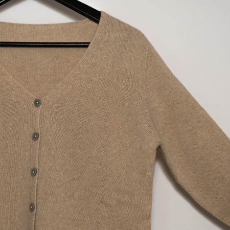 Cardigan din blend de lana, vascoza si cashmere, cu decolteu in V si nasturi [1]