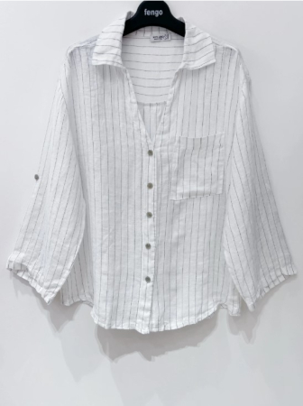 Camasi - Fengo by Pretty Collection – Camasa din 100% in cu dungi fine