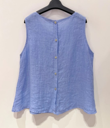 Fengo by Pretty Collection – Top din 100% in cu decolteu rotund si nasturi la spate [1]