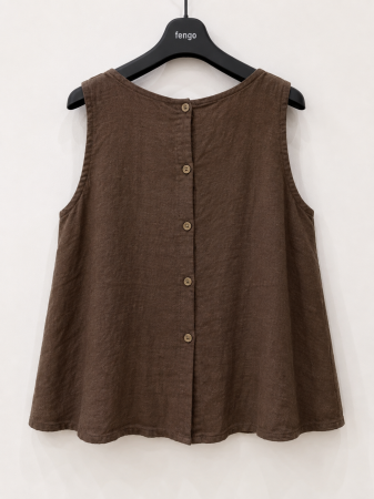 Fengo by Pretty Collection – Top din 100% in cu decolteu rotund si nasturi la spate [1]