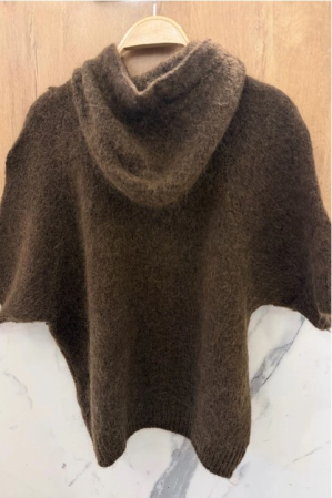 Orice - Pulover cu gluga si maneca scurta, Kid Mohair si lana, Chocolate [3]