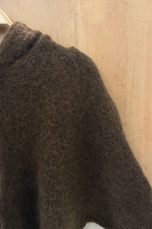 Orice - Pulover cu gluga si maneca scurta, Kid Mohair si lana, Chocolate [2]