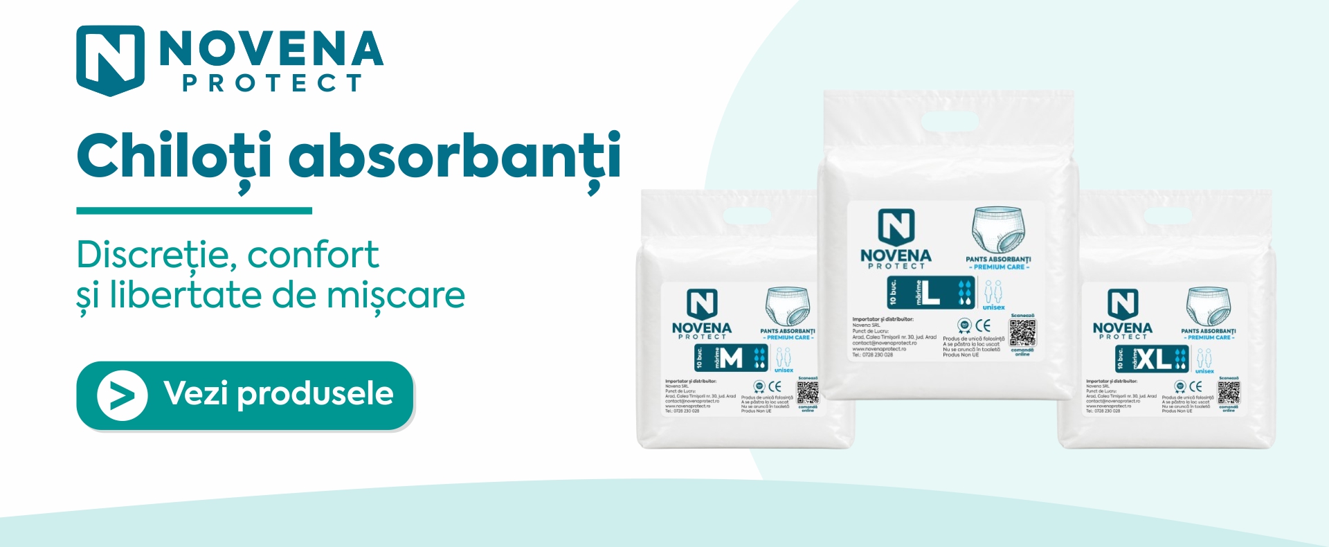 Chiloti absorbanti Novena Protect