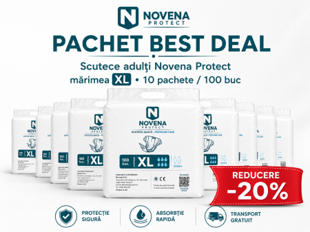 Scutece adulți - Pachet BEST DEAL scutece adulți Novena Protect XL 100 buc