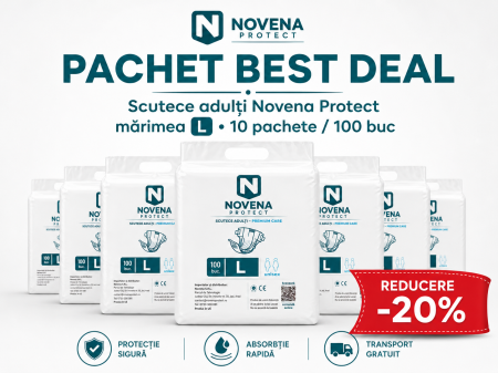 Scutece adulți - Pachet BEST DEAL scutece adulți Novena Protect L 100 buc