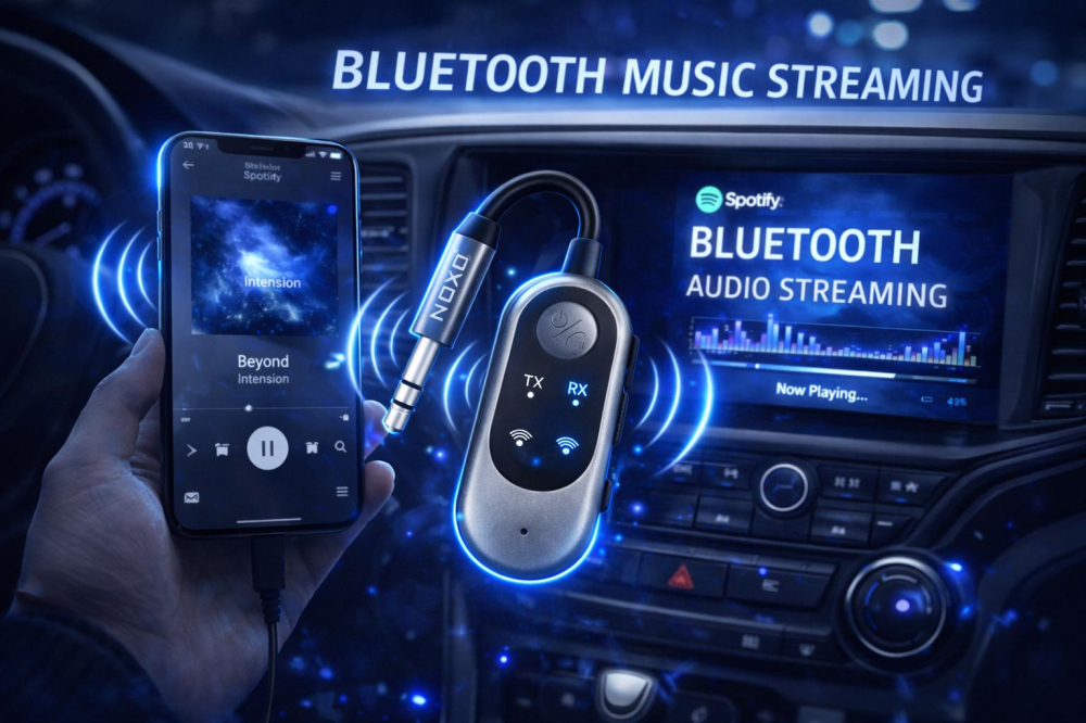 Bluetooth Receiver AUX NOXO BR-N1 Bluetooth 5.3 Handsfree Masina Adaptor Audio Jack 3.5 mm Microfon Integrat [3]