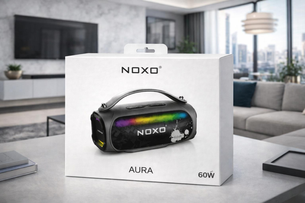 Boxa Bluetooth Portabila NOXO AURA 60W, RGB Light, Bluetooth 5.3, Waterproof IPX5, USB, TF Card, AUX [2]