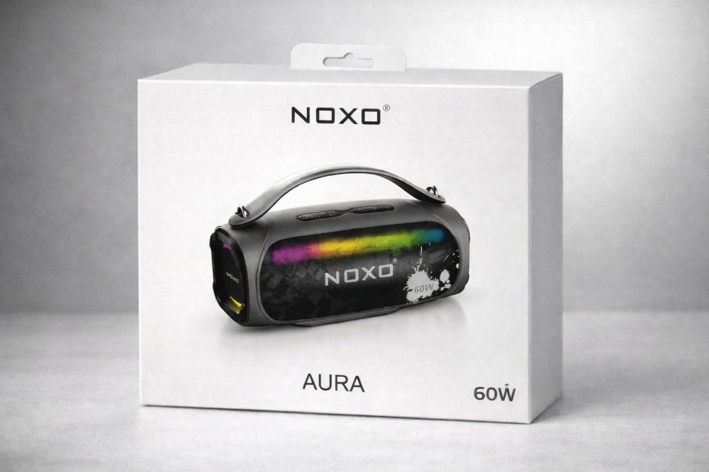 Boxa Bluetooth Portabila NOXO AURA 60W, RGB Light, Bluetooth 5.3, Waterproof IPX5, USB, TF Card, AUX [4]