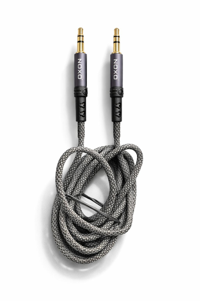 Cablu Audio AUX NOXO AUX-N-1 3.5mm la 3.5mm, 1.5m, Cablu Impletit cu Conectori Metalici [2]