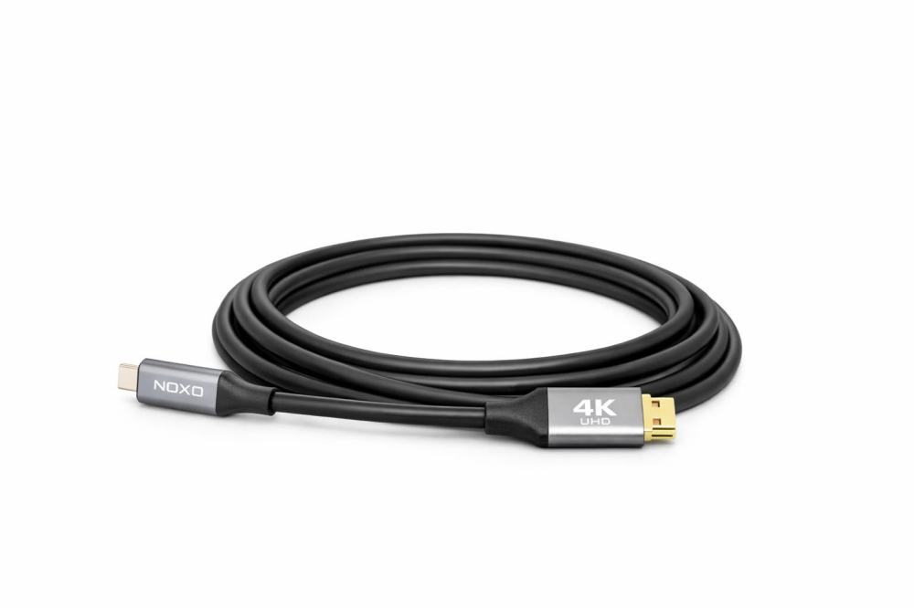 Cablu USB-C la HDMI 4K NOXO HDMI-N2, 2m, Ultra HD 3840×2160, Compatibil Laptop, Telefon, Monitor, TV, Proiector [2]