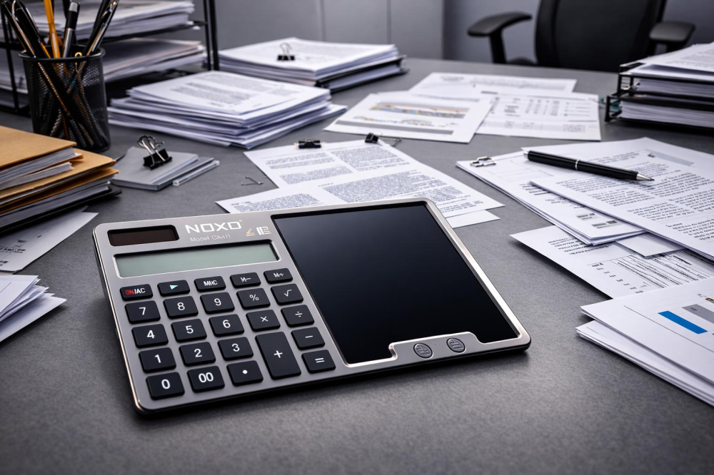 Calculator Solar cu Tableta de Scris LCD NOXO CA-N1 12 Digits, Ecran 7 Inch, Calculator cu Writing Pad si Stylus pentru Birou si Scoala [2]