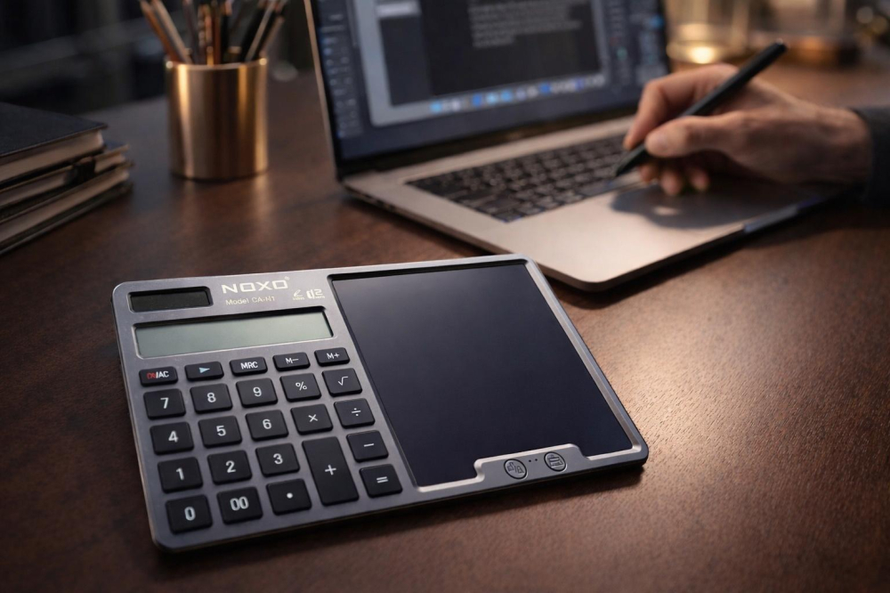 Calculator Solar cu Tableta de Scris LCD NOXO CA-N1 12 Digits, Ecran 7 Inch, Calculator cu Writing Pad si Stylus pentru Birou si Scoala [3]
