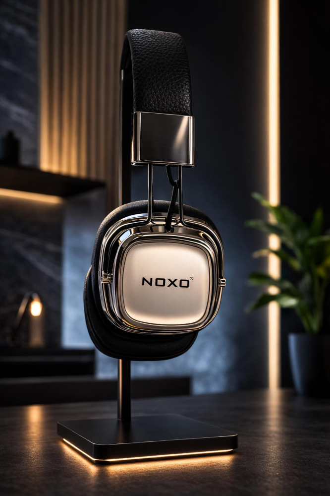 Casti Wireless Bluetooth NOXO HN-1 HiFi Over-Ear cu Microfon, Bluetooth 5.3, Autonomie 24 Ore, Jack 3.5mm, USB-C [2]