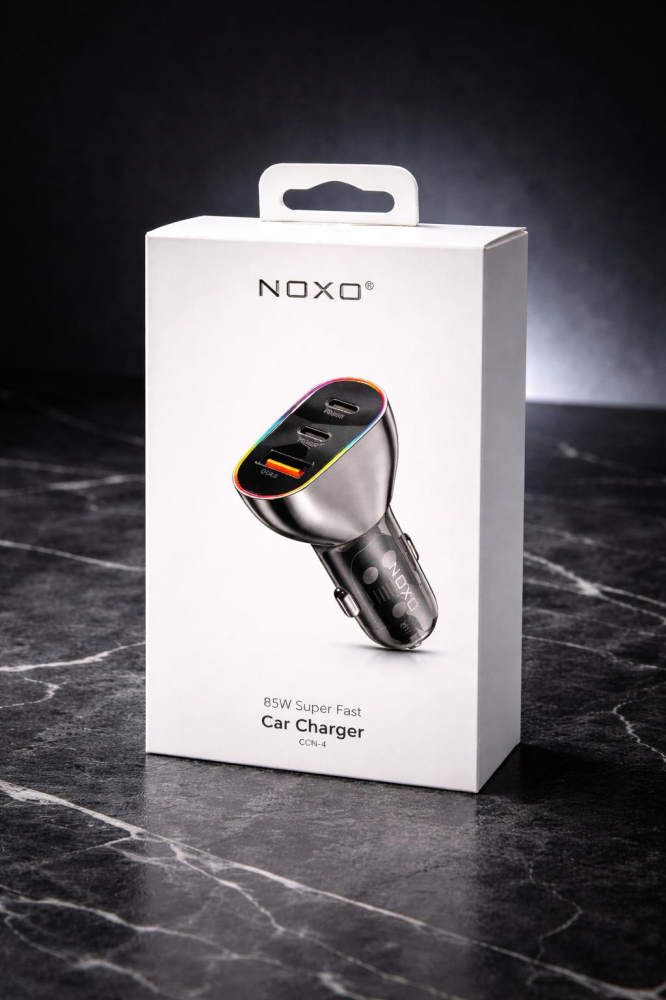Incarcator Auto Rapid NOXO CCN-4 85W, 2x USB-C PD 30W + USB QC4.0, RGB Car Charger pentru Telefon si Tableta [3]