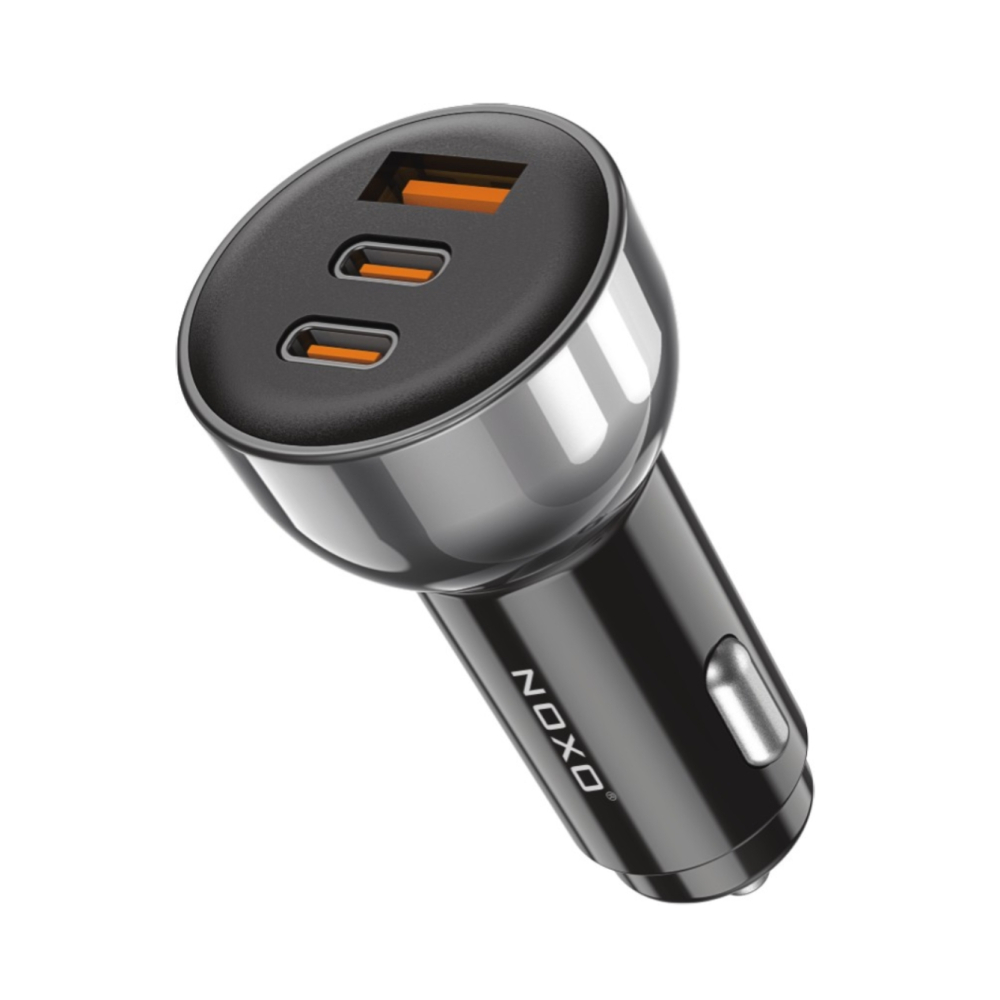 Incarcator Auto Rapid NOXO CCN-8 60W, 2x USB-C PD 30W + USB-A Fast Charge, Car Charger 3 Porturi pentru iPhone, Samsung, Xiaomi [3]
