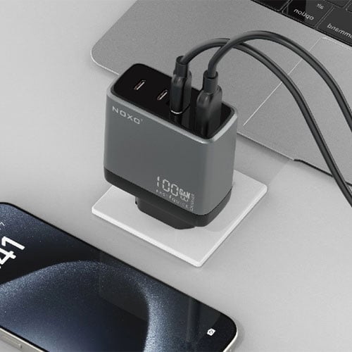 Incarcator GaN 100W NOXO CHN-P-3 4 Porturi USB-C PD QC3.0 Priza EU [2]