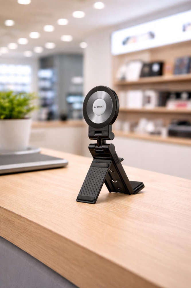 Suport Telefon Magnetic Pliabil NOXO DHN-3 360° Travel Phone Holder cu Clema suport telefon  magnetic  pliabil  360°  travel  holder [2]