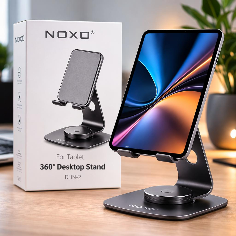 Suport Telefon si Tableta 360° NOXO DHN-2 Stand Desktop Reglabil Aluminiu [2]