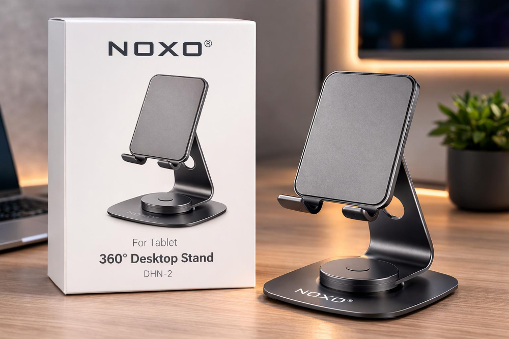 Suport Telefon si Tableta 360° NOXO DHN-2 Stand Desktop Reglabil Aluminiu [3]