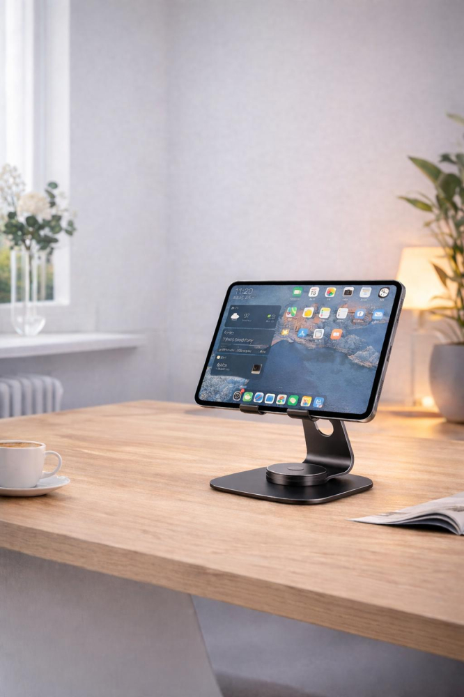 Suport Telefon si Tableta 360° NOXO DHN-2 Stand Desktop Reglabil Aluminiu [4]