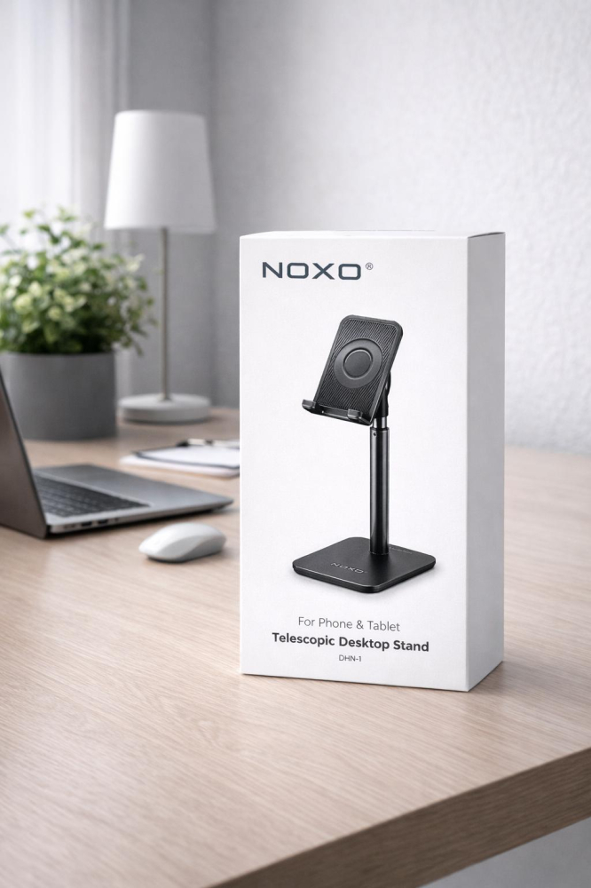 Suport Telefon si Tableta NOXO DHN-1 Reglabil Stand Desktop Aluminiu Antiderapant [3]