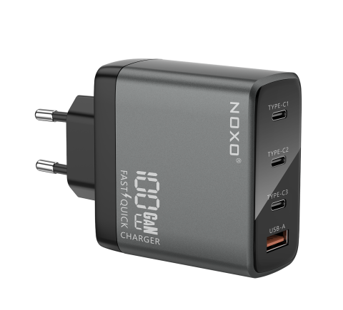 Incarcatoare de priza - Incarcator GaN 100W NOXO CHN-P-3 4 Porturi USB-C PD QC3.0 Priza EU