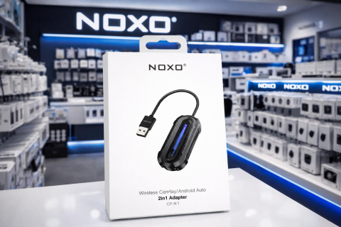 Adaptoare CarPlay si Android Auto Wireless - Adaptor Wireless CarPlay si Android Auto NOXO CP-N1, Wireless CarPlay Adapter USB pentru Masina, Android Auto Wireless