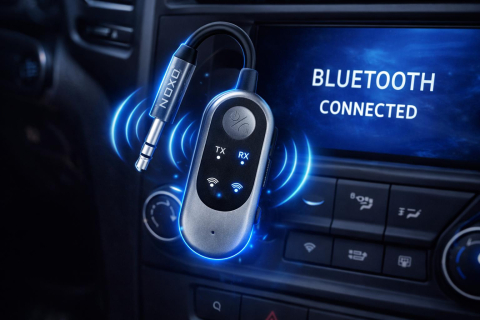 Bluetooth Receiver AUX NOXO BR-N1 Bluetooth 5.3 Handsfree Masina Adaptor Audio Jack 3.5 mm Microfon Integrat [3]