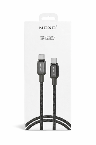 Cabluri de incarcare rapida - Cablu USB-C la USB-C 60W 1.2m Nylon Braided – NOXO CN-10