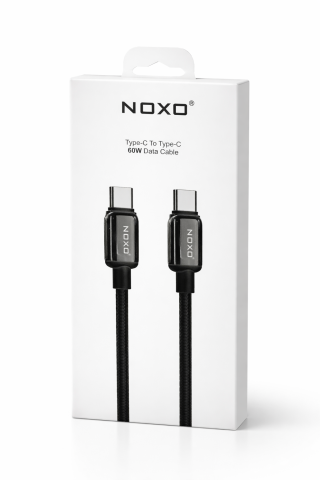 Cabluri de incarcare rapida - Cablu USB-C la USB-C 60W 1m Nylon Braided – NOXO CN-9