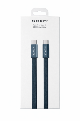 Cabluri de incarcare rapida - NOXO CN-13 Cablu USB-C la USB-C 60W Incarcare Rapida Nylon Braided 1m