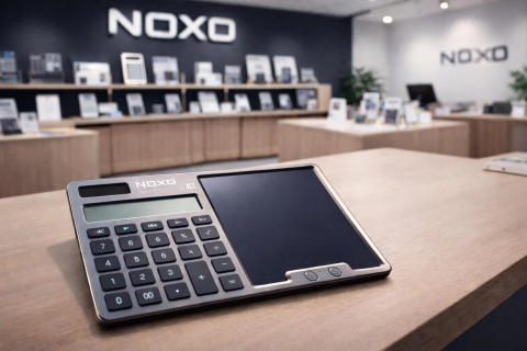 Calculatoare cu Tableta de Scris - Calculator Solar cu Tableta de Scris LCD NOXO CA-N1 12 Digits, Ecran 7 Inch, Calculator cu Writing Pad si Stylus pentru Birou si Scoala