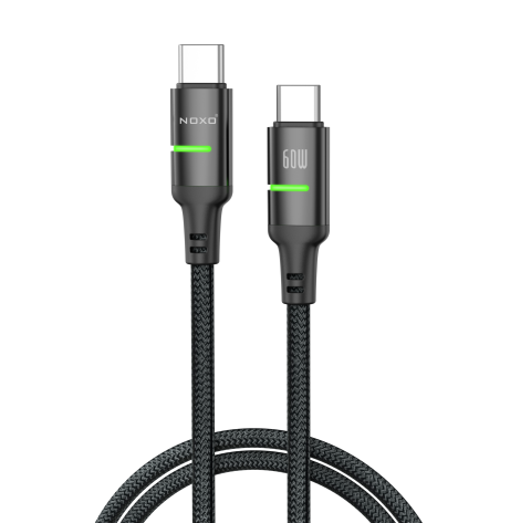Cabluri de incarcare rapida - Cablu 60W 1.2m NOXO CN-4 cu Indicator Luminos Verde