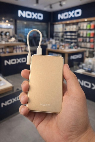 Power Bank - Power Bank Wireless NOXO PN-12 10000mAh 22.5W Fast Charging, Incarcare Wireless 15W, Cablu Integrat, USB-C si USB-A pentru Smartphone si Casti