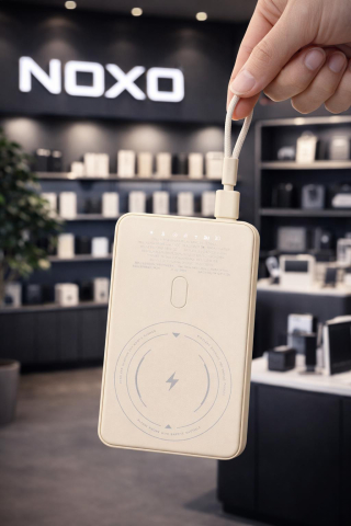 Power Bank Wireless NOXO PN-12 10000mAh 22.5W Fast Charging, Incarcare Wireless 15W, Cablu Integrat, USB-C si USB-A pentru Smartphone si Casti [1]